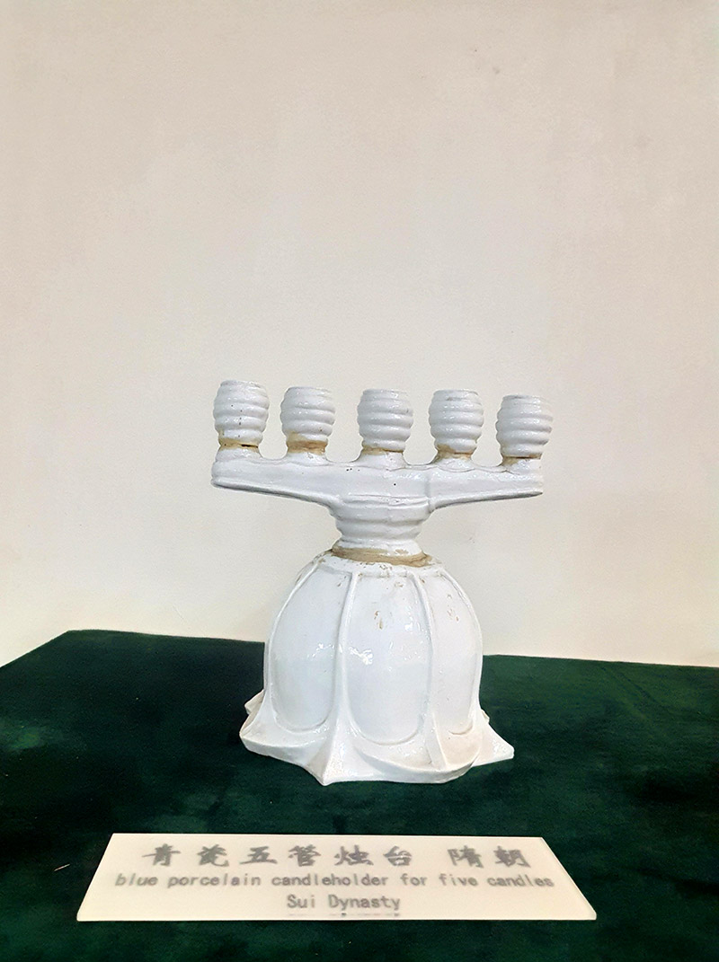青瓷五管烛台
